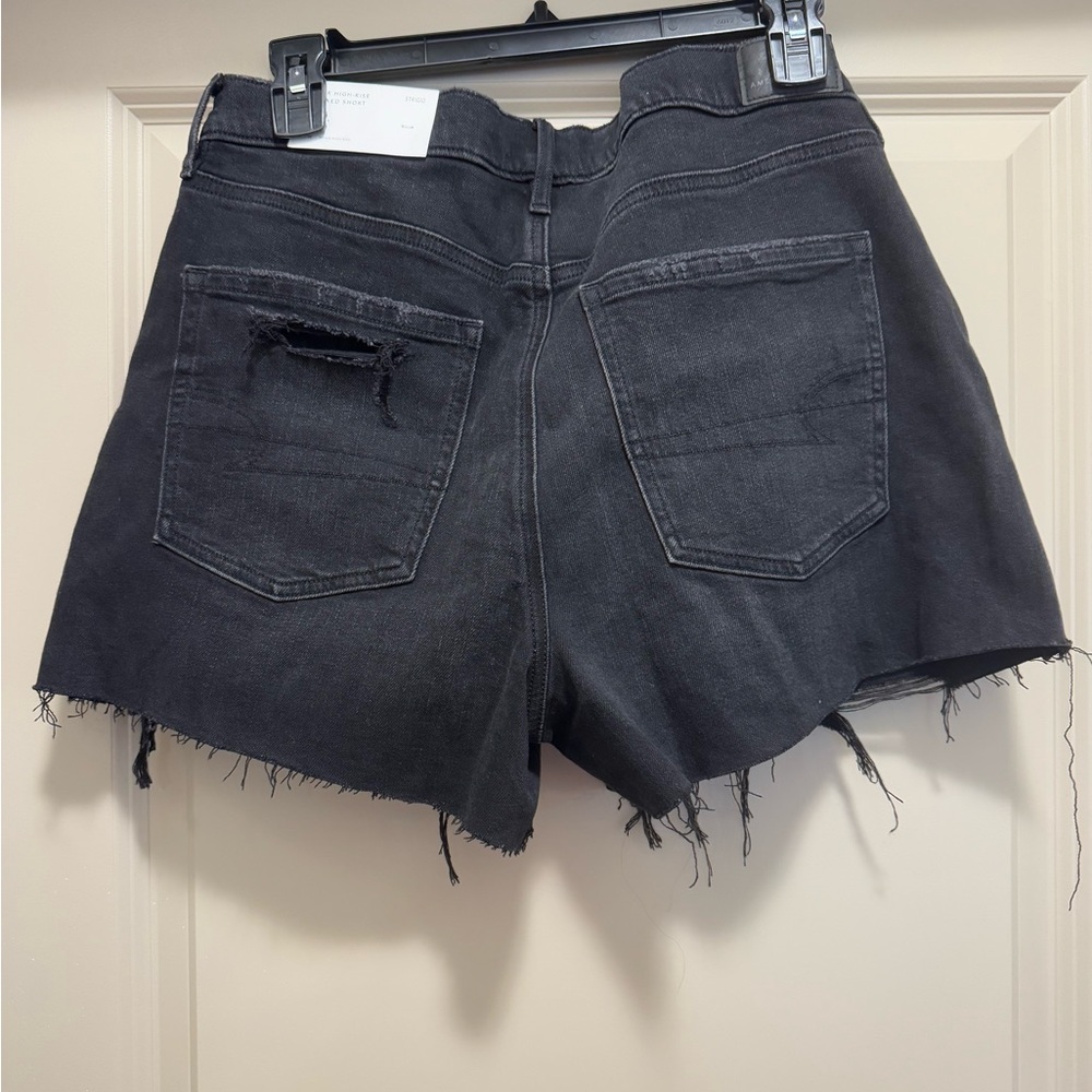 American Eagle black jean shorts